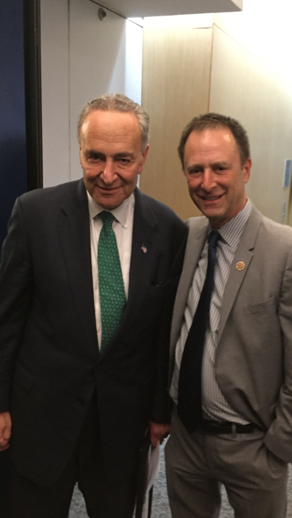 Senator Chuck Shumer and Michael Barasch at the 9/11 Health Watch Benefit