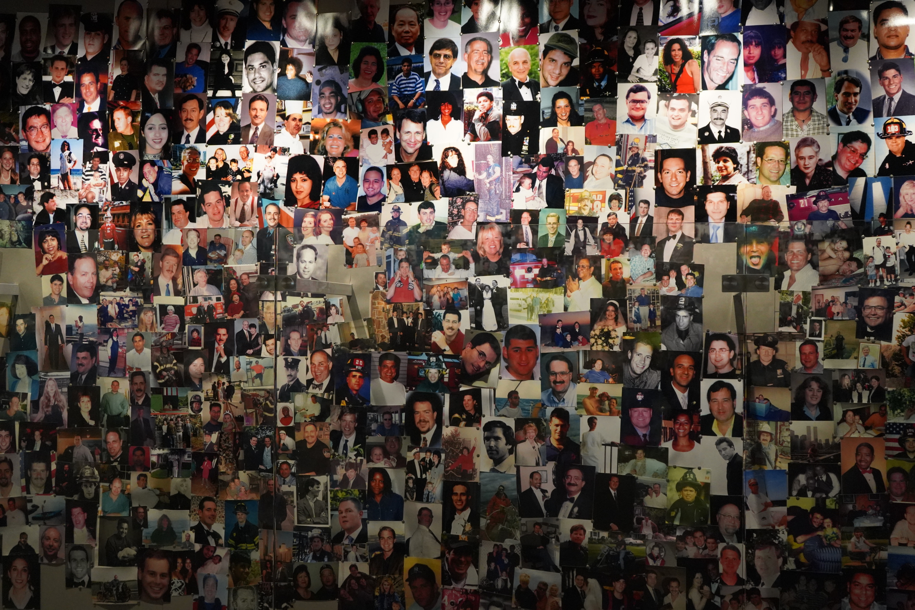 9-11 photo tribute wall